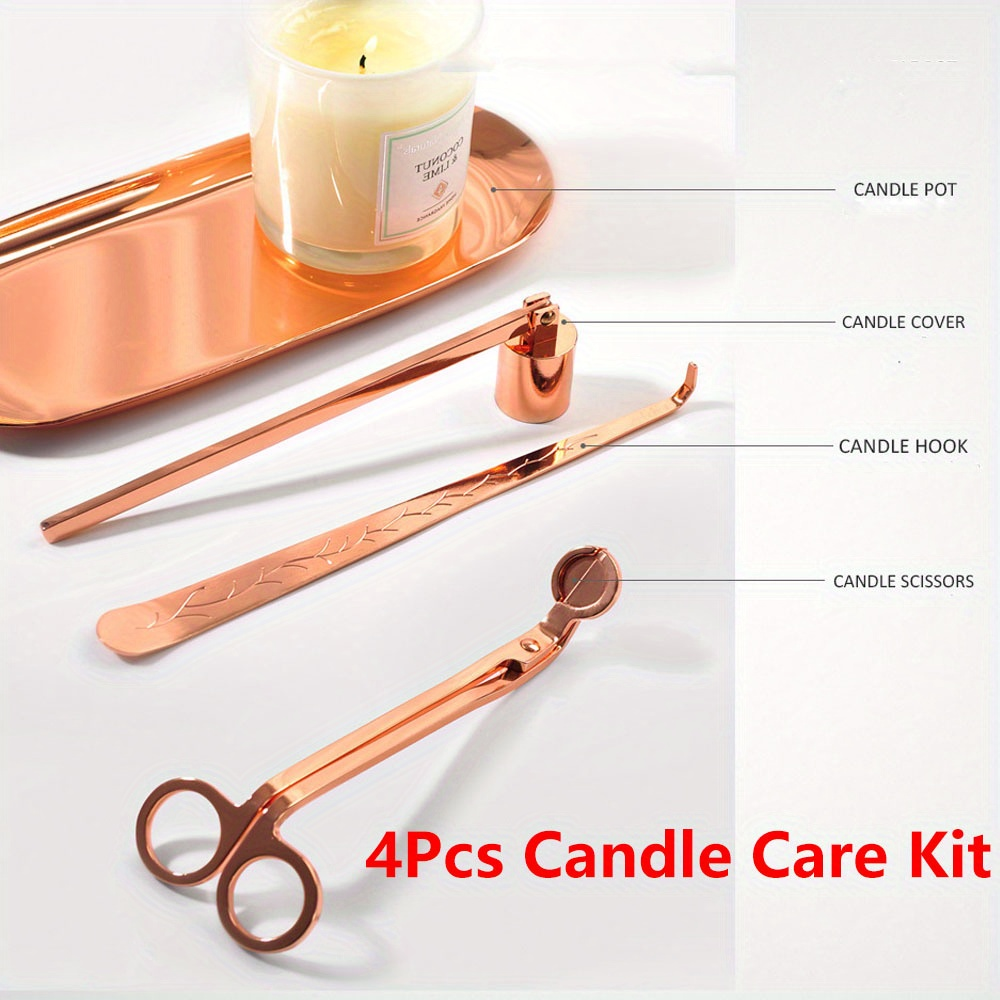 Candle Making Ideas - 4pcs/set Luxury Candle Care Kit Stainless