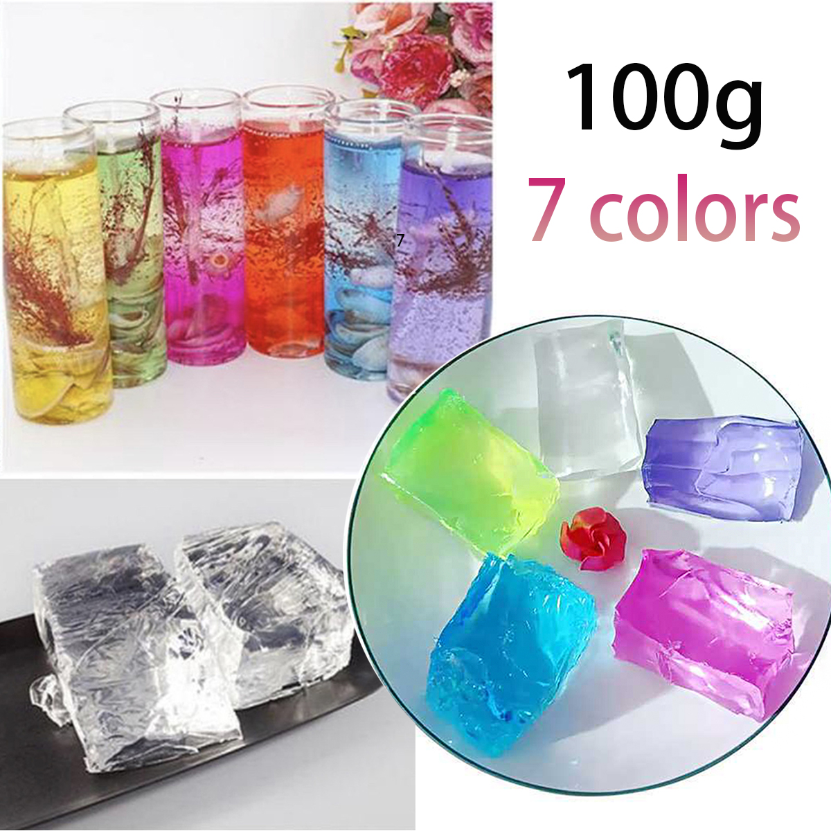 Candle Making Factory - 100G 7Colors Jelly Wax DIY Handmade