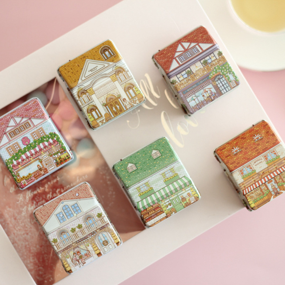 6Pcs Mini House Shaped Tin Box - Tin Container Lid のレビューと価格