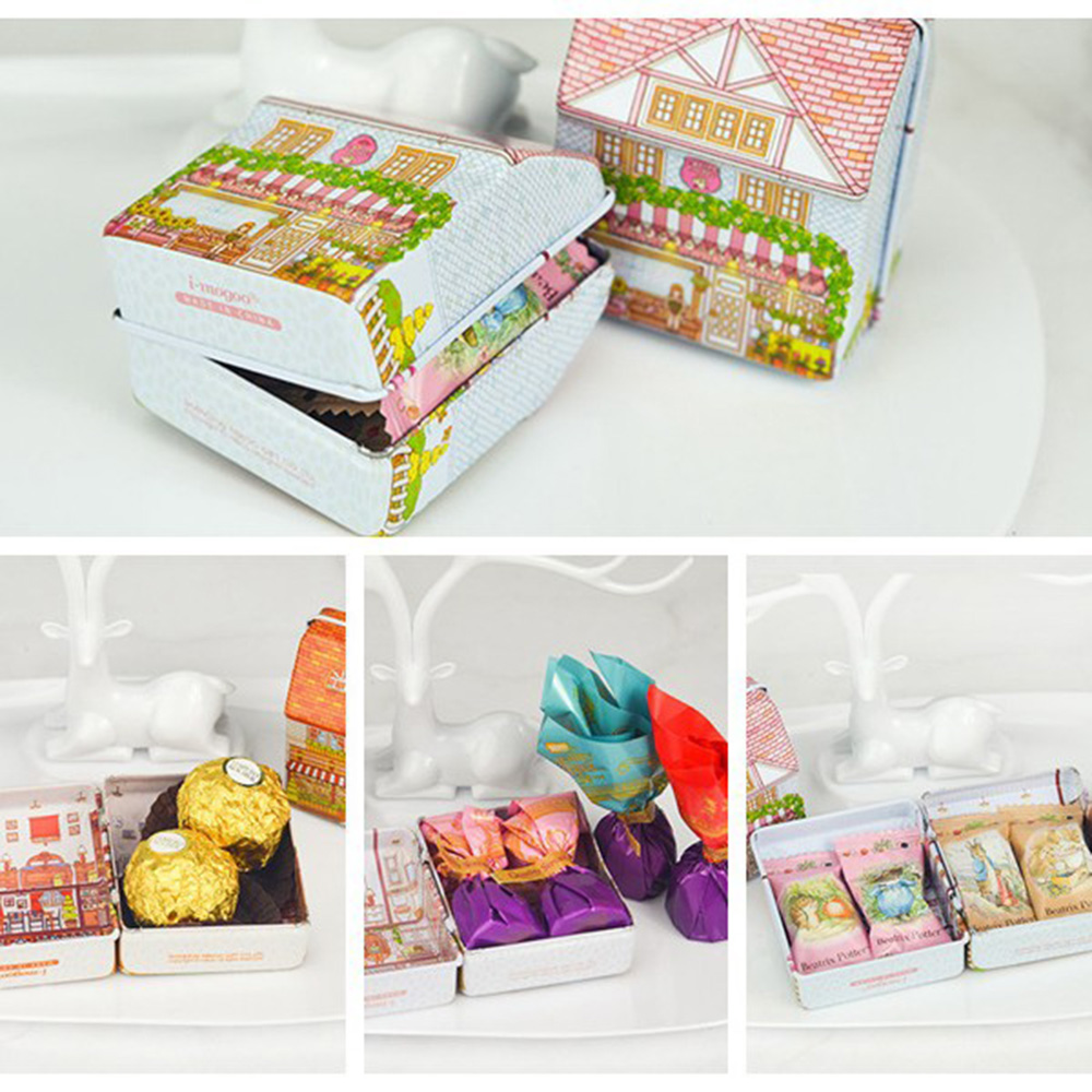 6Pcs Mini House Shaped Tin Box - Tin Container Lid のレビューと価格