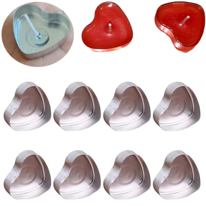 100 Sets Heart shaped Empty Al - Candle Making Pot のレビューと価格