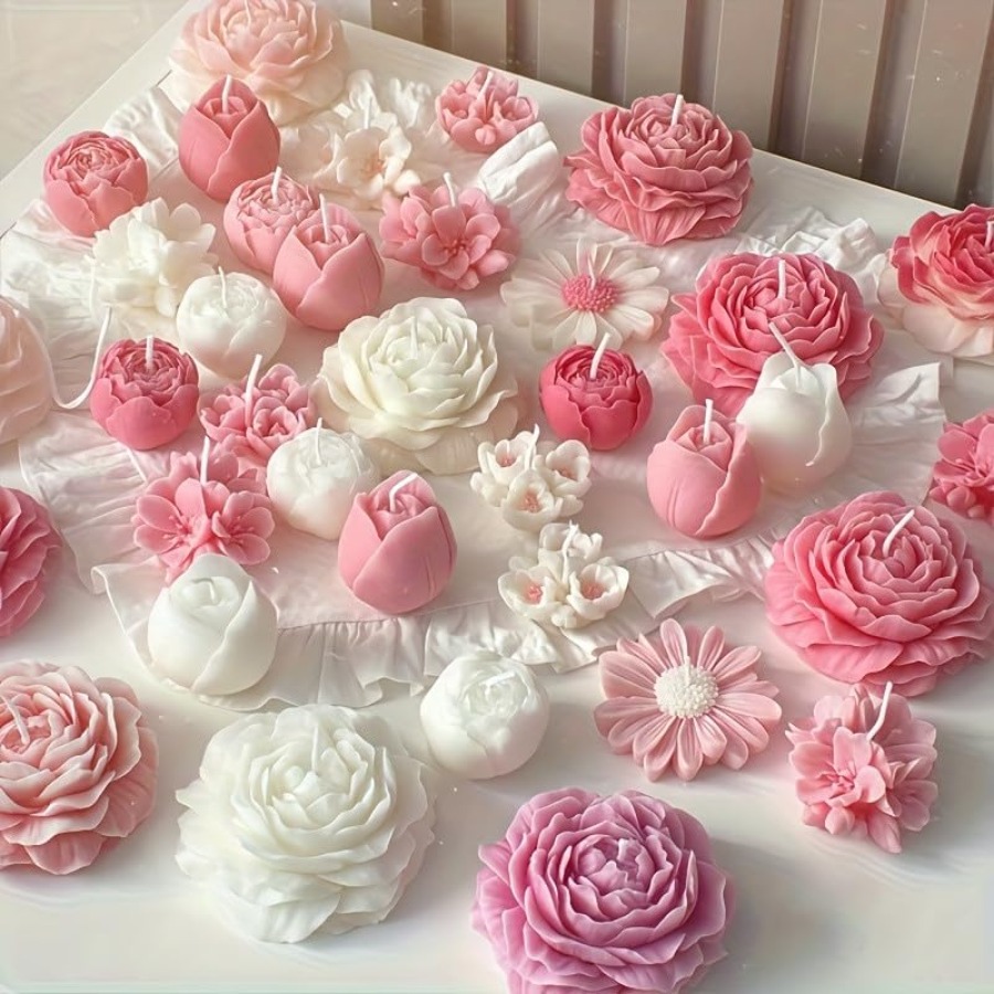 Set of 5 Flower Series Silicon - Candle Making Set のレビューと価格