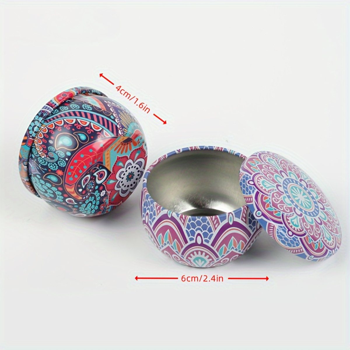 12pcs Premium Floral Printed C - Tin Container Lid のレビューと価格