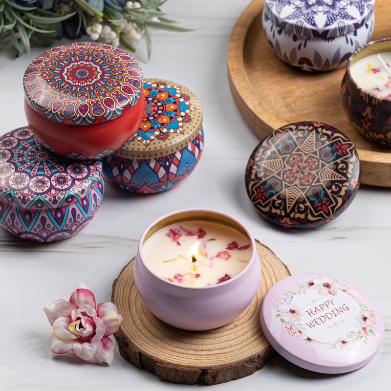 12pcs Premium Floral Printed C - Tin Container Lid のレビューと価格