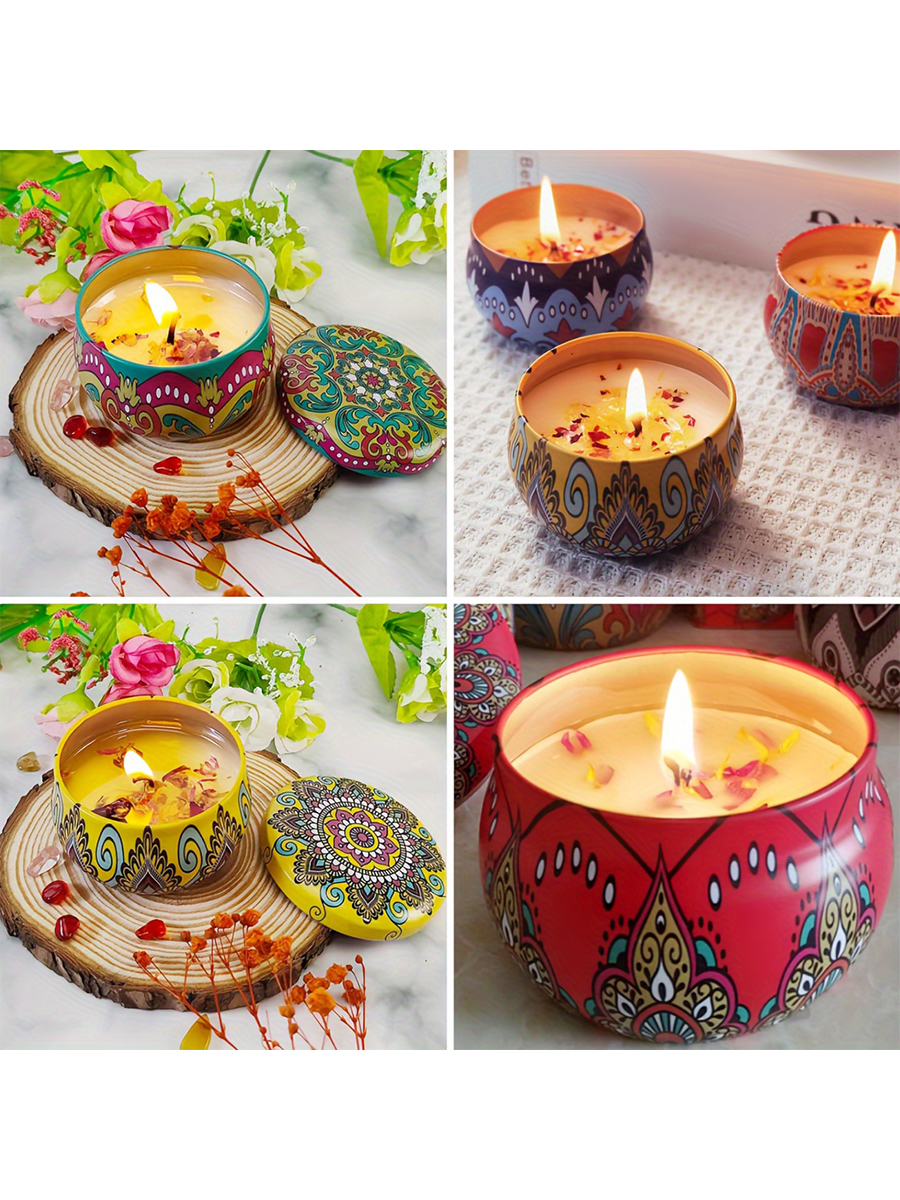 12pcs Premium Floral Printed C - Tin Container Lid のレビューと価格