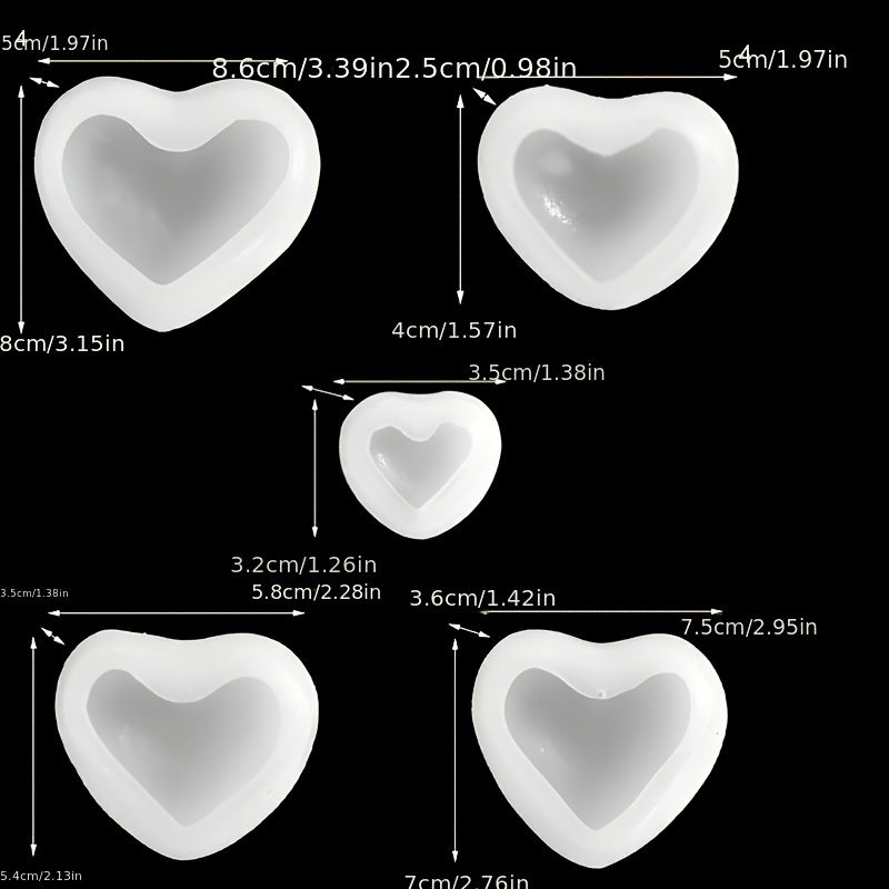 5pcs Heart-Shaped Gypsum Candl - Candle Making Set のレビューと価格
