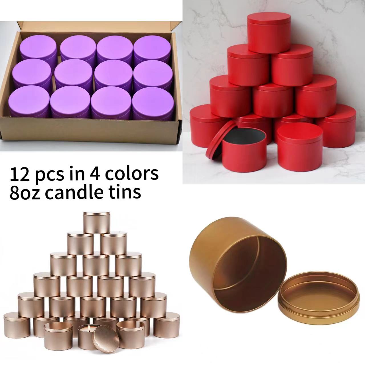 12pcs 4oz Metal Candle Tins wi - Tin Container Lid のレビューと価格