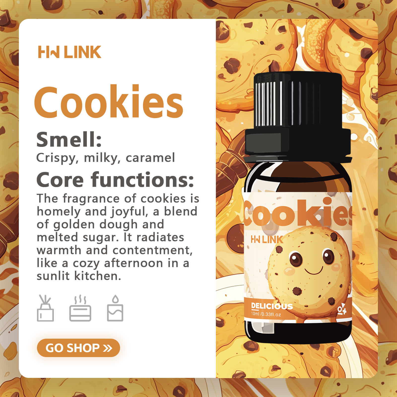 10ml Cookies Essential Oils Pe - Candle Making Essential Oil のレビューと価格