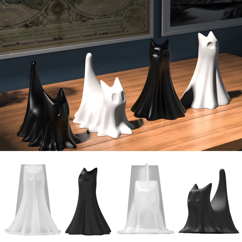 Ghost Cat Halloween Desktop Or - Candle Making Ideas のレビューと価格