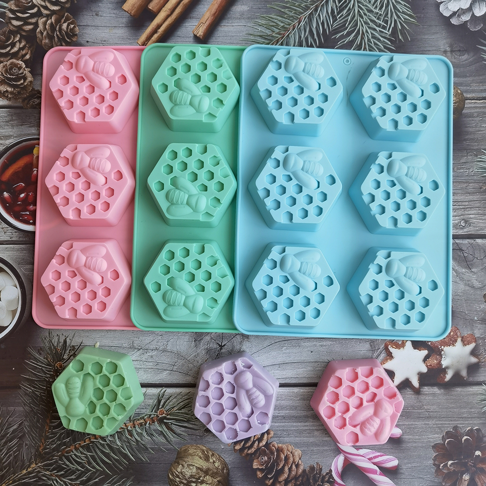 Silicone Hexagonal Bee Soap Mo - Candle Making Factory のレビューと価格