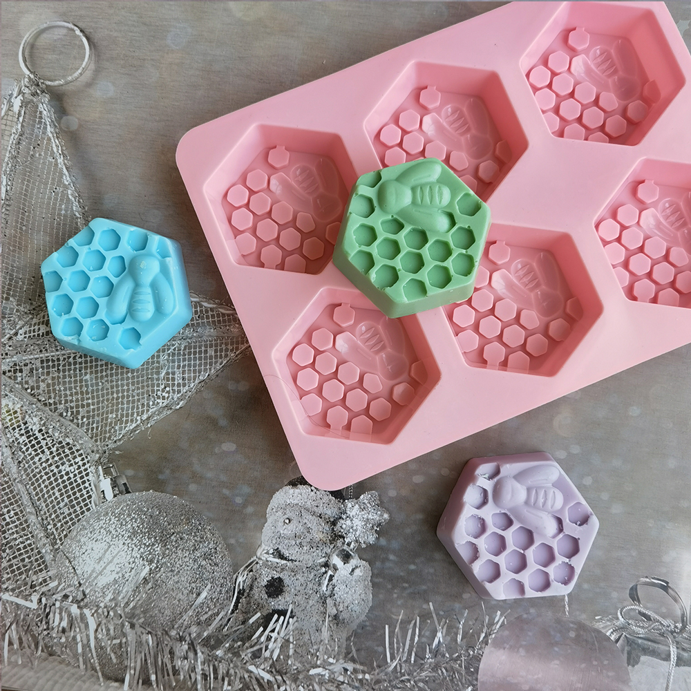 Silicone Hexagonal Bee Soap Mo - Candle Making Factory のレビューと価格