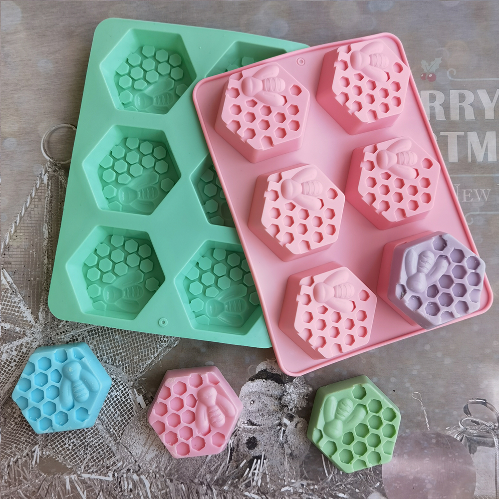 Silicone Hexagonal Bee Soap Mo - Candle Making Factory のレビューと価格