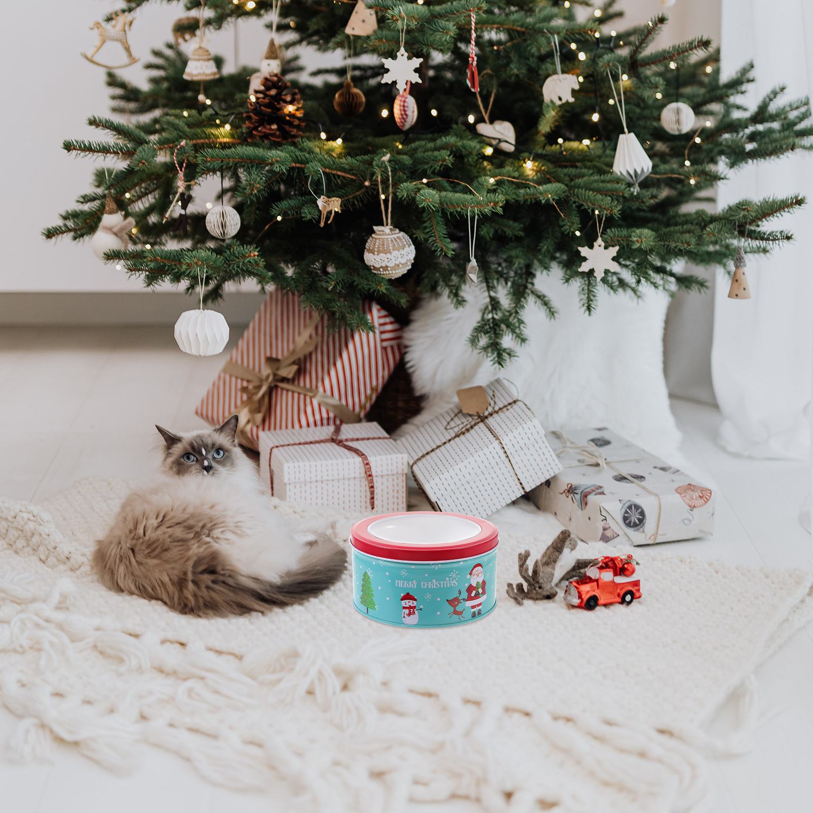 Christmas Candy Box Heavy Duty - Tin Container Lid のレビューと価格