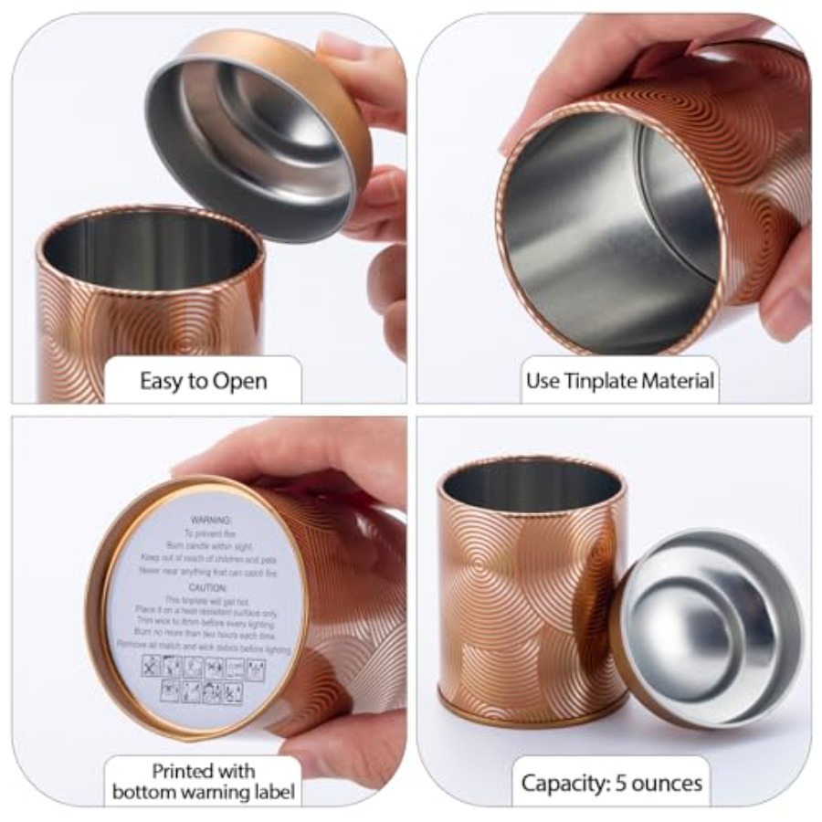 5oz Candle Tins for Making Can - Tin Container Lid のレビューと価格
