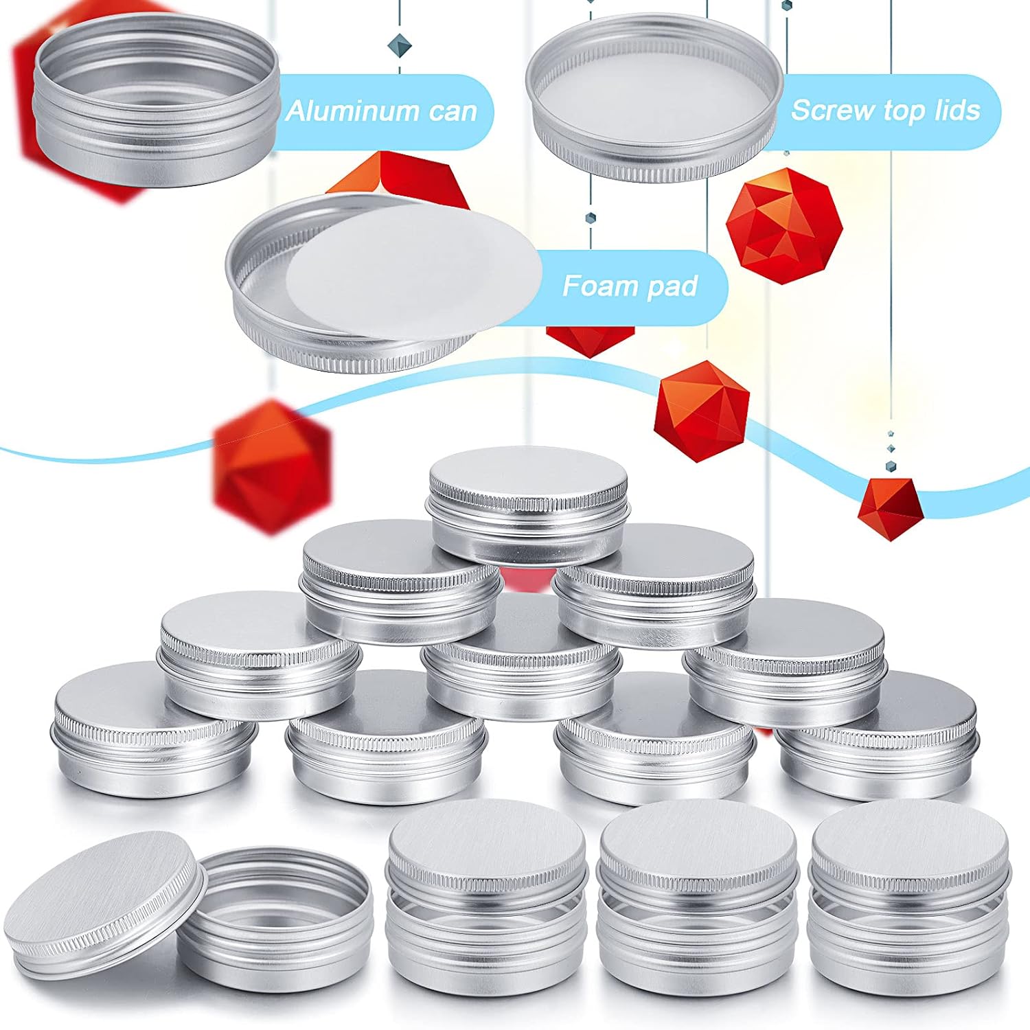 5-10pcs 5g - 100g Empty Alumin - Tin Container Lid のレビューと価格