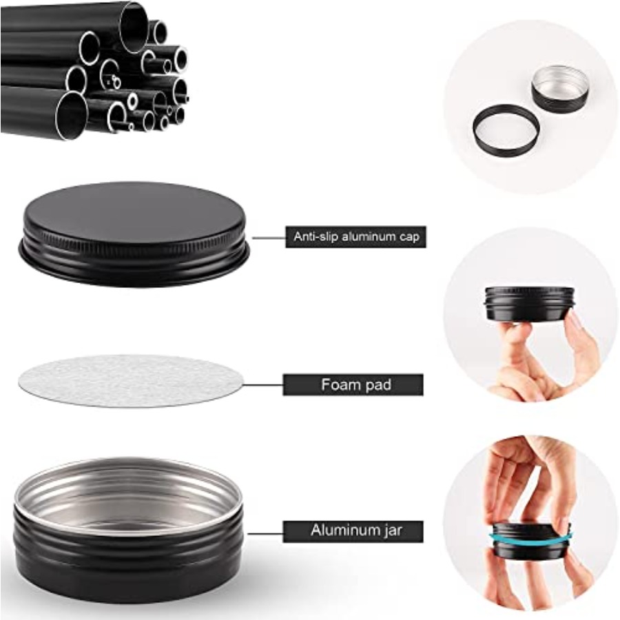 96 Pack Round Cans with Screw  - Tin Container Lid のレビューと価格