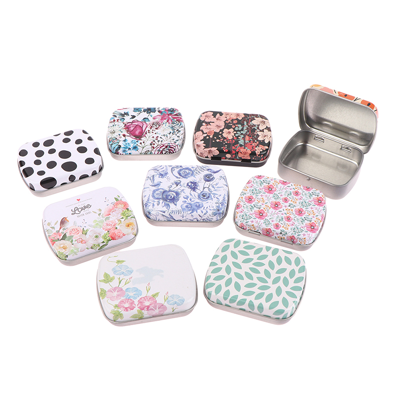 Mini Tin Box Metal Hinged with - Tin Container Lid のレビューと価格