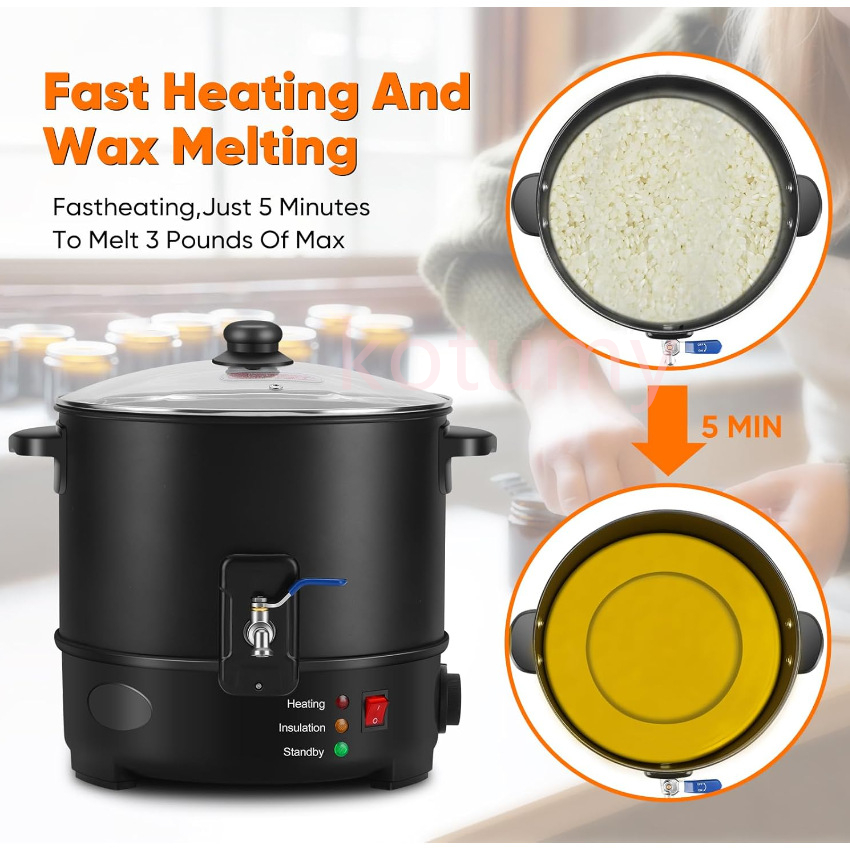 6L Small  Wax Melter Paraffin  - Candle Making Pot のレビューと価格