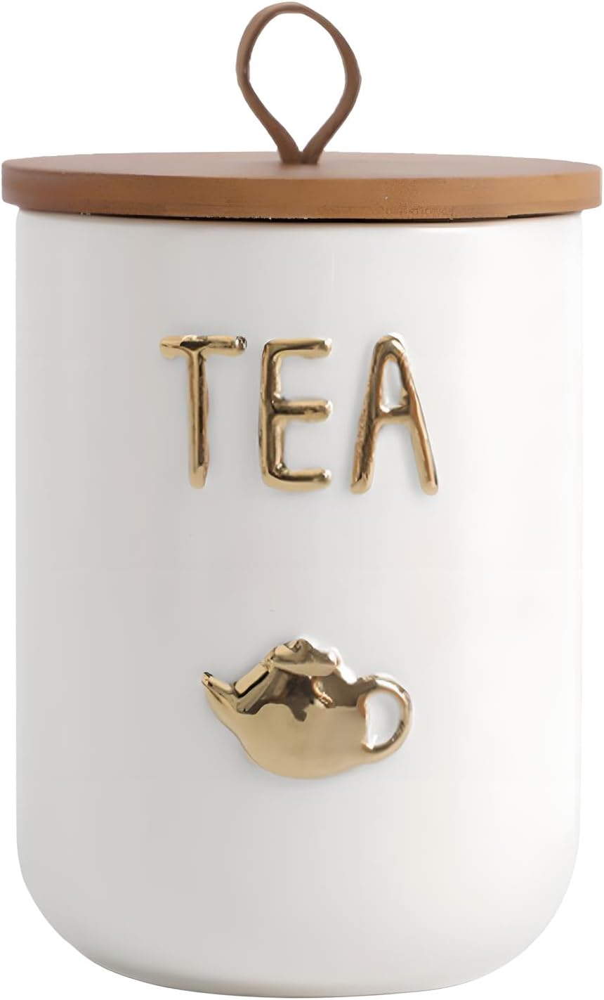 Ceramics Tea Canisters with Ai - Tin Container Lid のレビューと価格