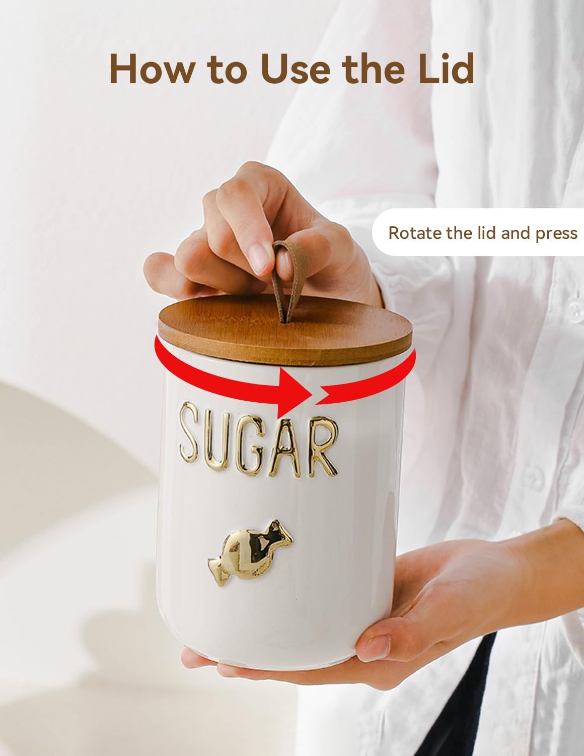 Ceramics Tea Canisters with Ai - Tin Container Lid のレビューと価格