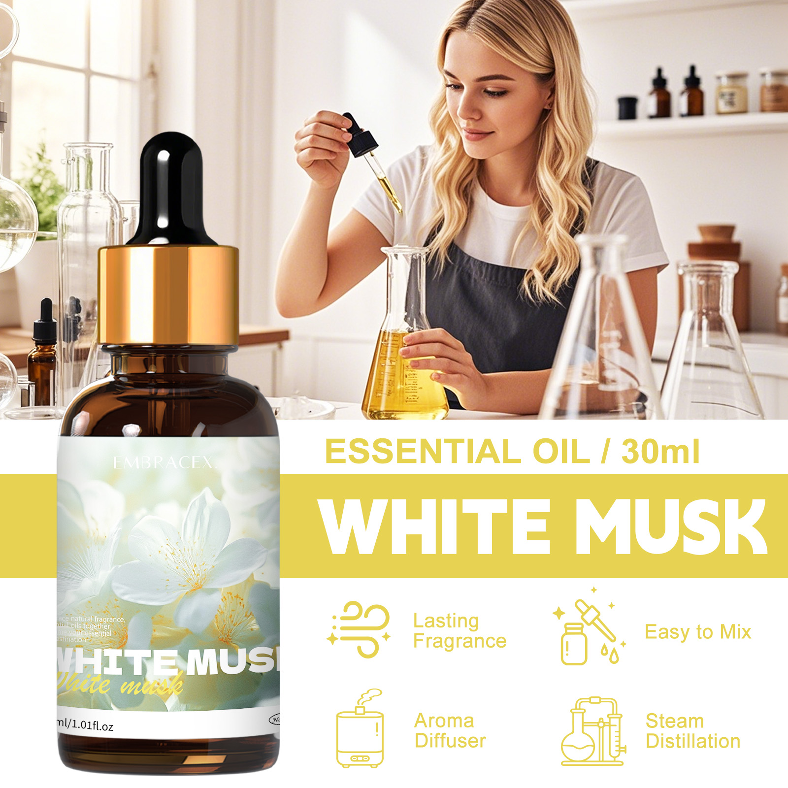 30ml White Musk Essential Oil  - Candle Making Essential Oil のレビューと価格