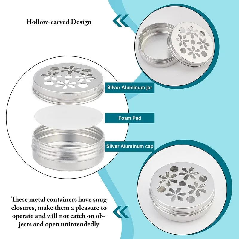 10Pcs Empty 5g-60g Round Alumi - Tin Container Lid のレビューと価格
