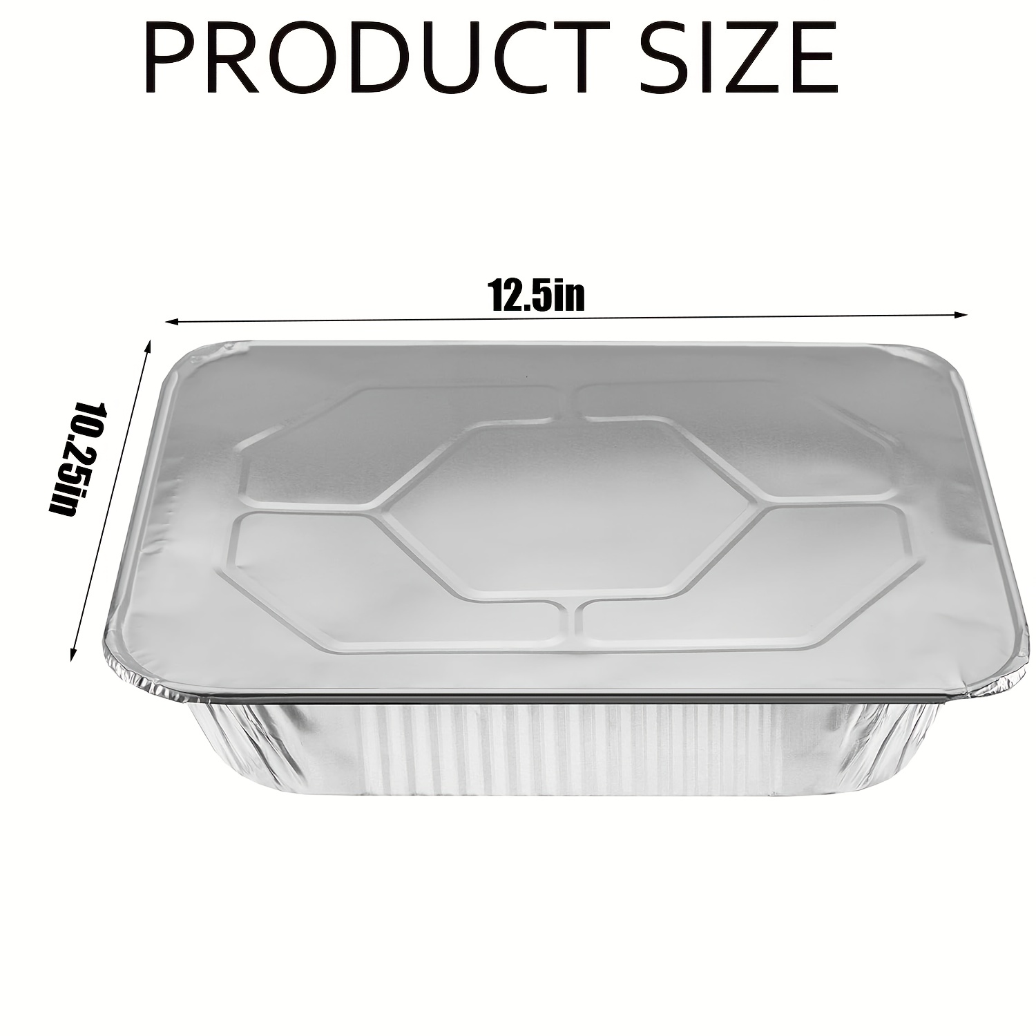 25Pack 12.5x10.25inch Disposab - Tin Container Lid のレビューと価格
